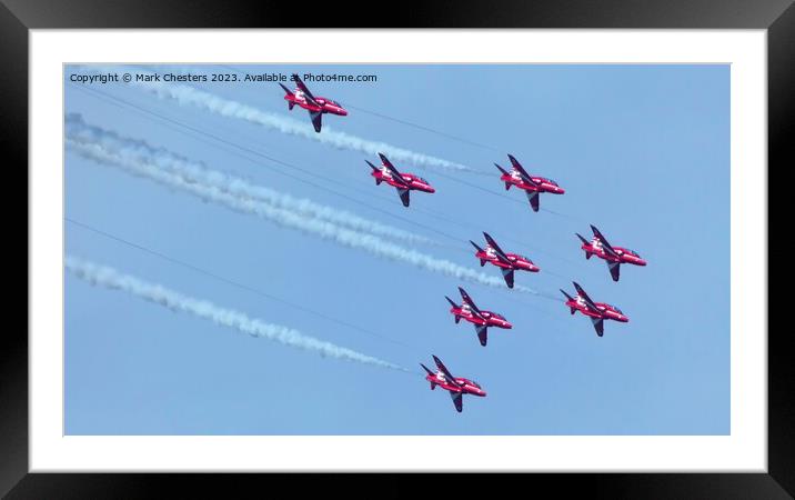 Red Arrows together Framed Mounted Print by Mark Chesters