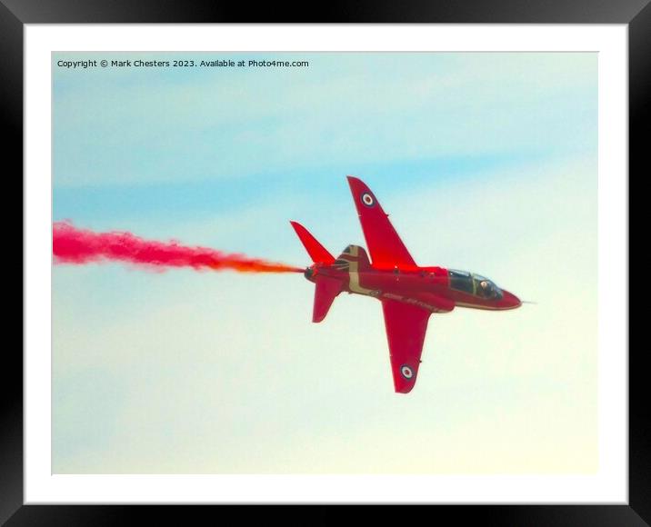 Lone Red Arrow Framed Mounted Print by Mark Chesters