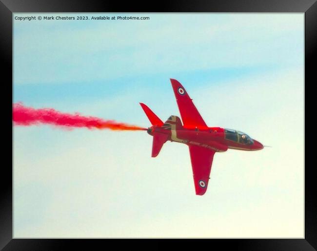 Lone Red Arrow Framed Print by Mark Chesters