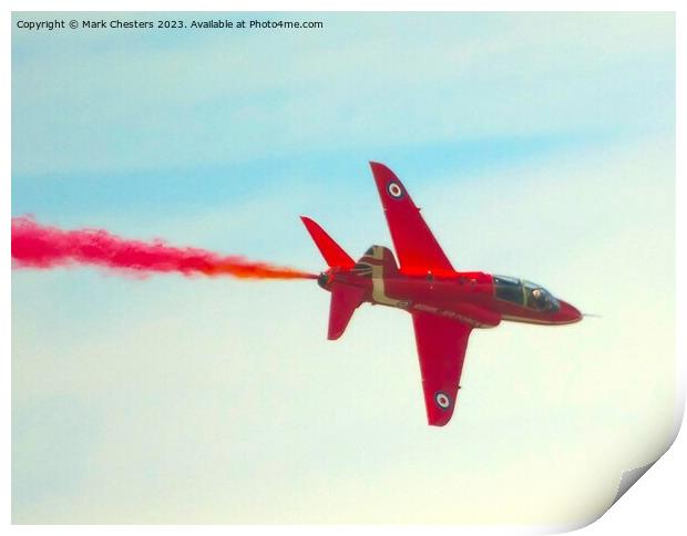 Lone Red Arrow Print by Mark Chesters