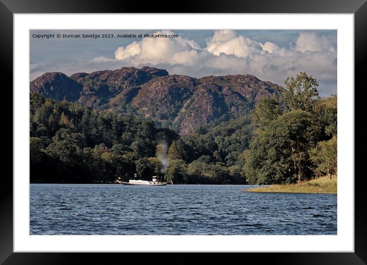 Steam Yacht Gondola on lake coniston  Framed Mounted Print by Duncan Savidge