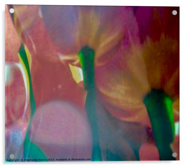 Tulip Abstract Acrylic by Stephanie Moore