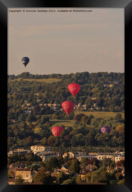 Hot air balloons launching from Batj Framed Print by Duncan Savidge