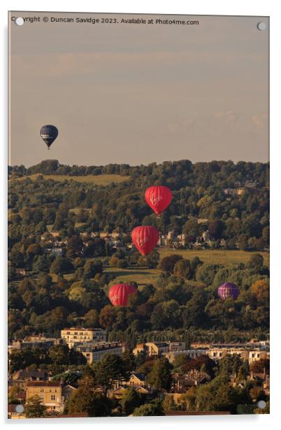 Hot air balloons launching from Batj Acrylic by Duncan Savidge