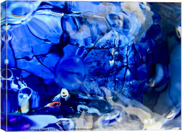 Blue Abstract Canvas Print by Stephanie Moore
