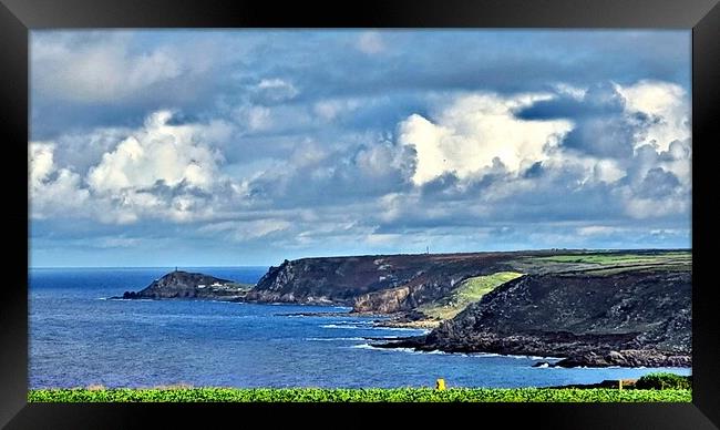 Captivating Cape Cornwall Vista Framed Print by keith sutton