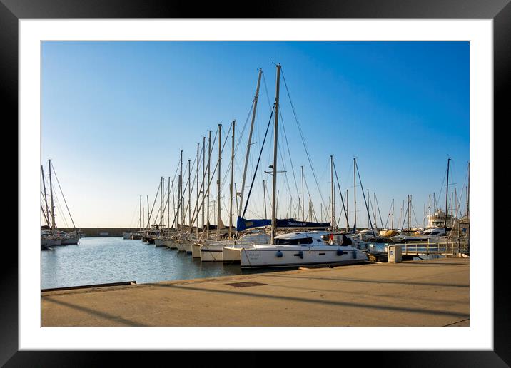 Yasmine Hammamet Marina Framed Mounted Print by Steve Smith