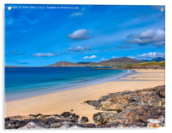 Nisabost Beach, Traigh Lar isle of Harri Acrylic by Navin Mistry