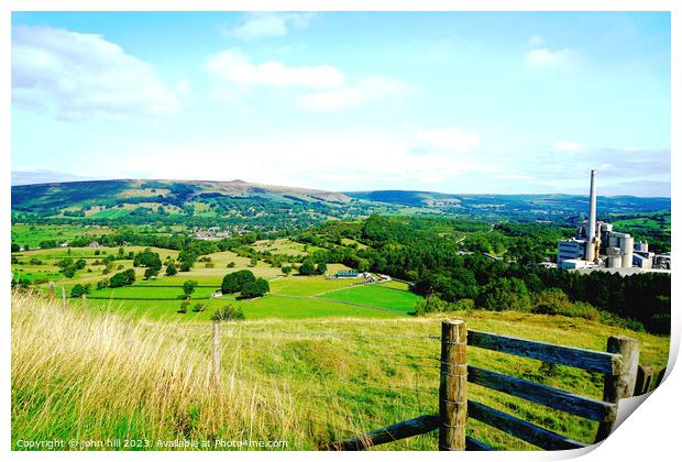 Breathtaking View Over Hope Valley Print by john hill