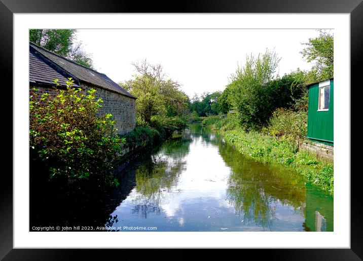 Reflections at Caudwell mill Derbyshire Framed Mounted Print by john hill