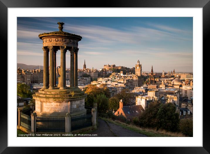 Edinburgh Skyline Framed Mounted Print by Alan Millarvie