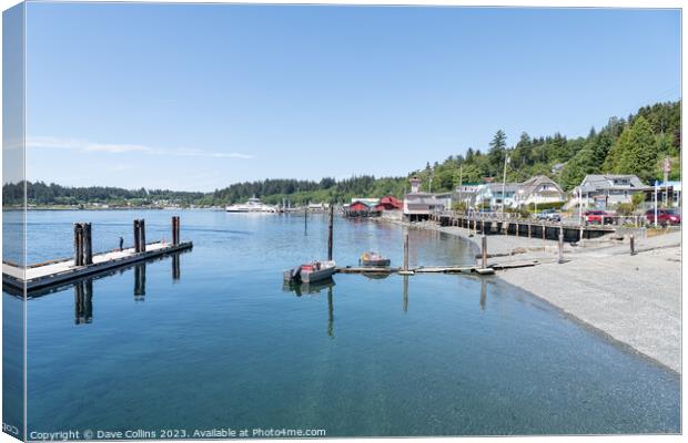 The Slipway and Water Front of Alert Bay, British Columbia, Canada Canvas Print by Dave Collins