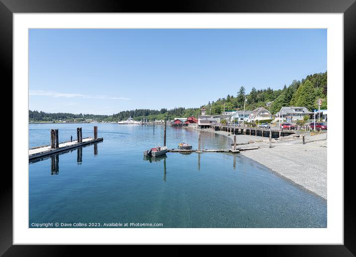 The Slipway and Water Front of Alert Bay, British Columbia, Canada Framed Mounted Print by Dave Collins