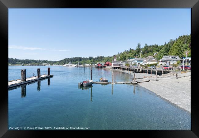 The Slipway and Water Front of Alert Bay, British Columbia, Canada Framed Print by Dave Collins