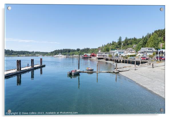 The Slipway and Water Front of Alert Bay, British Columbia, Canada Acrylic by Dave Collins