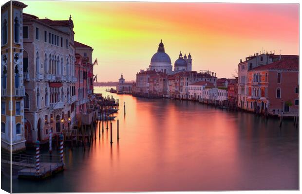 Sunrise from the Accademia Bridge Venice Canvas Print by Tony Bishop