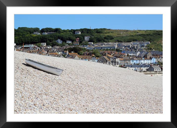 Dorset's Cherished Chesil Beach Panorama Framed Mounted Print by Carnegie 42