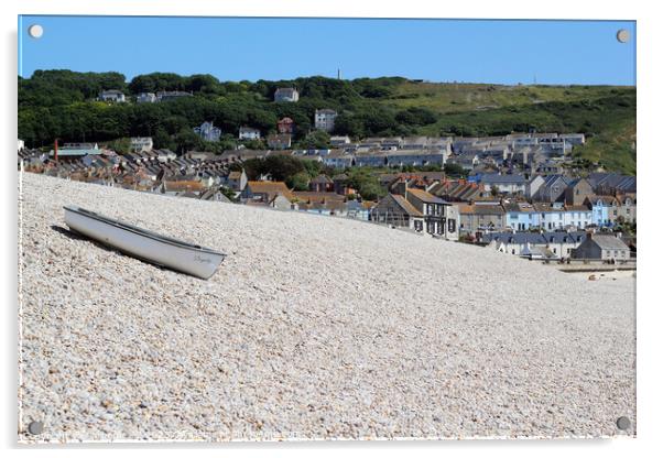 Dorset's Cherished Chesil Beach Panorama Acrylic by Carnegie 42