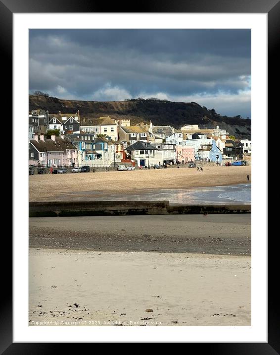Enchanting Lyme Regis Seascape Framed Mounted Print by Carnegie 42