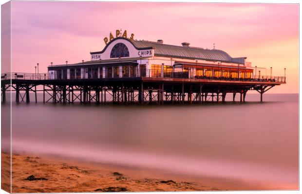Cleethorpes Pier Long Exposure Canvas Print by Tim Hill