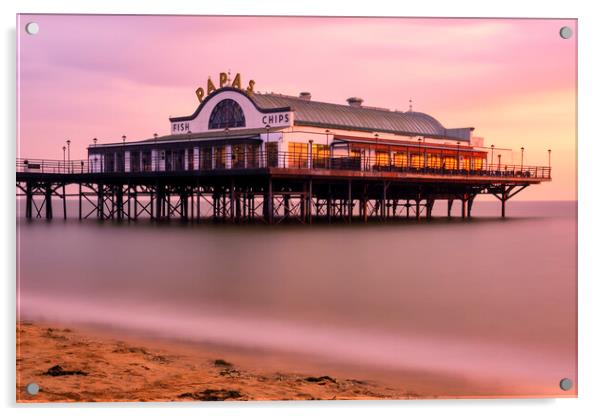 Cleethorpes Pier Long Exposure Acrylic by Tim Hill