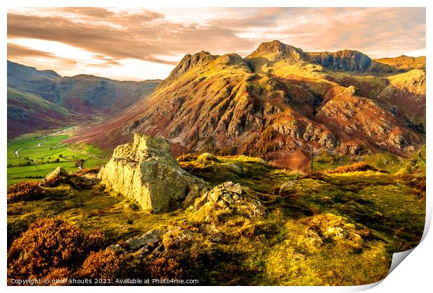 Langdale in the Lake District Print by geoff shoults