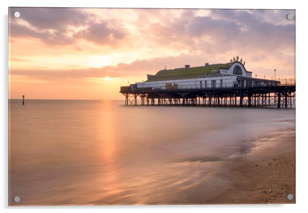 Cleethorpes Pier Sunrise Acrylic by Tim Hill