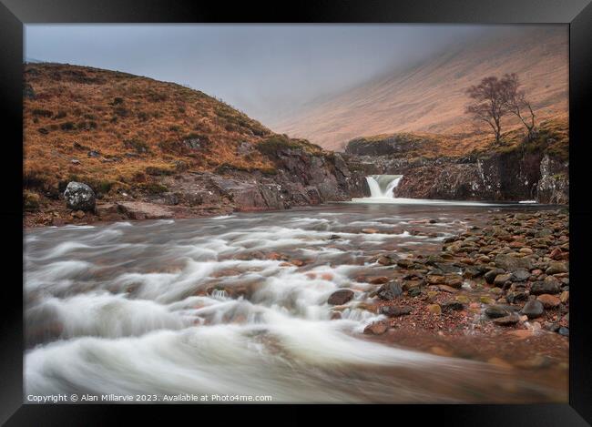 Waterfall on the River Etive Framed Print by Alan Millarvie