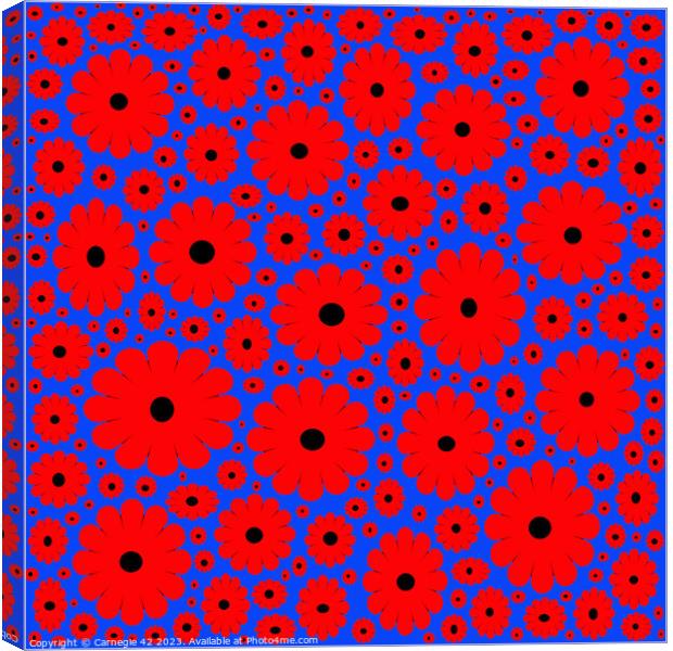 Abstract Poppy Remembrance Tribute Canvas Print by Carnegie 42