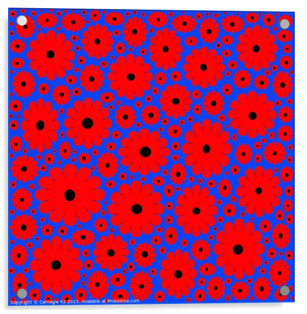 Abstract Poppy Remembrance Tribute Acrylic by Carnegie 42