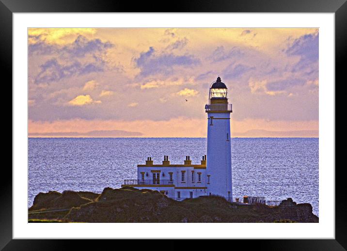 Turnberry lighthouse at sunset Framed Mounted Print by Allan Durward Photography