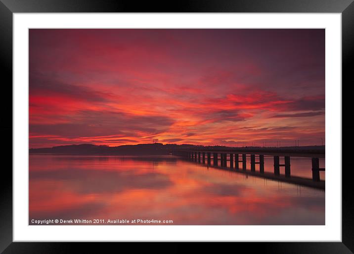 River Tay Sunrise Dundee Framed Mounted Print by Derek Whitton