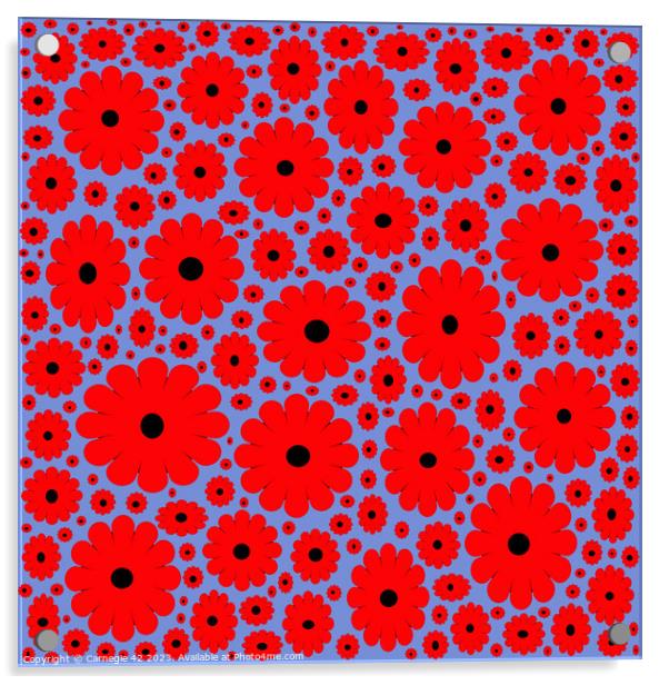 Poignant Poppy Tribute, Remembrance Day Acrylic by Carnegie 42