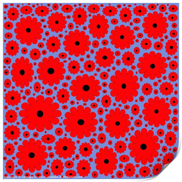 Poignant Poppy Tribute, Remembrance Day Print by Carnegie 42