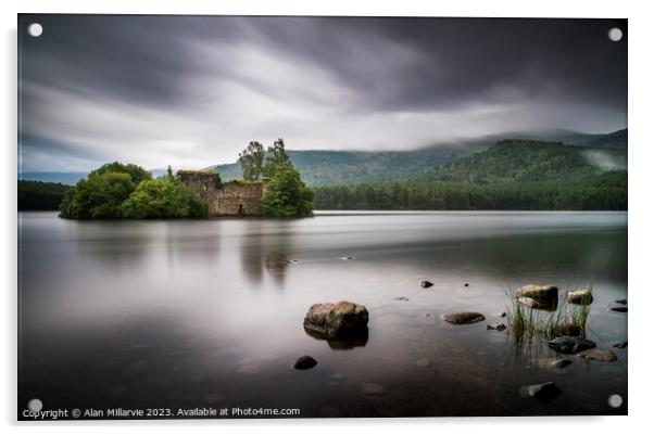 Loch an Eilein Acrylic by Alan Millarvie