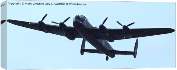  Avro Lancaster  Canvas Print by Mark Chesters