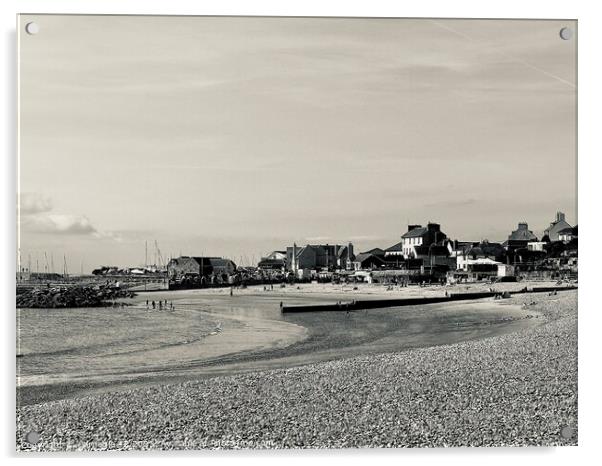 Lyme Regis beach scene  Acrylic by Carnegie 42