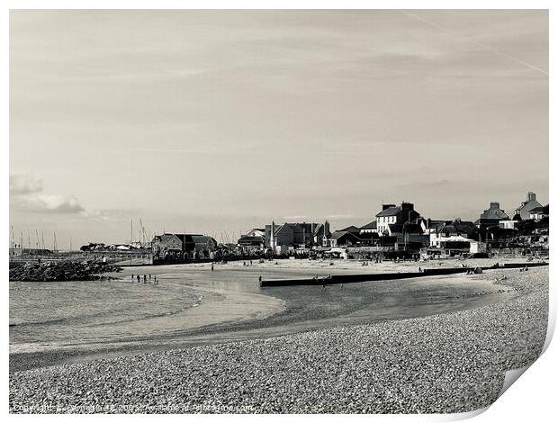 Lyme Regis beach scene  Print by Carnegie 42