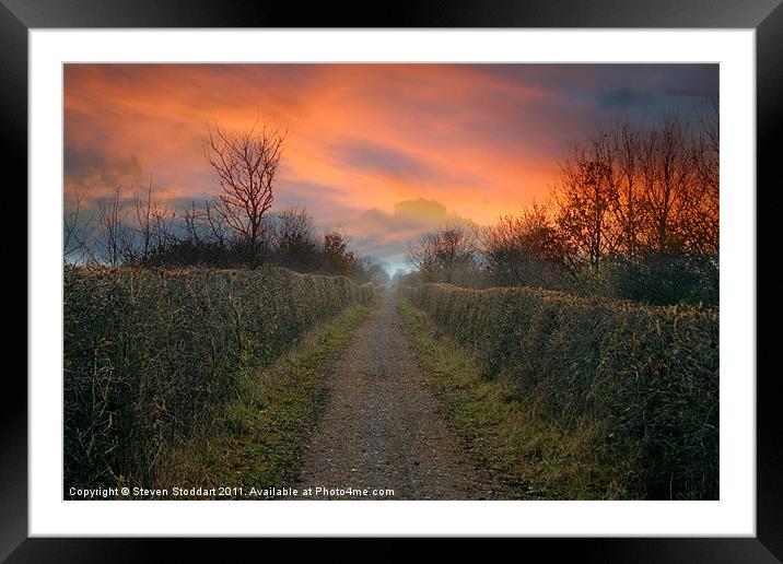 Bowes Path Home 2 Framed Mounted Print by Steven Stoddart