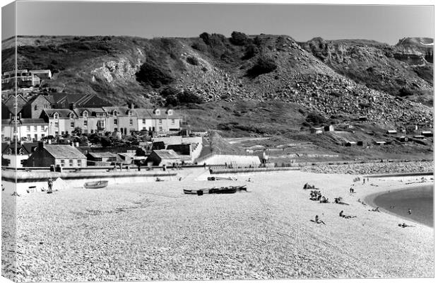 Unravelling Chesil Beach's Natural Splendour Canvas Print by Carnegie 42