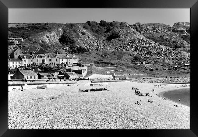 Unravelling Chesil Beach's Natural Splendour Framed Print by Carnegie 42