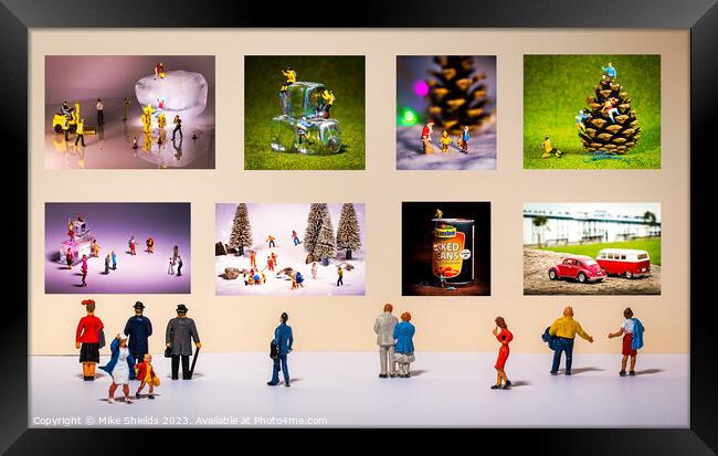 Petite Curators: A Miniature Masterpiece Framed Print by Mike Shields