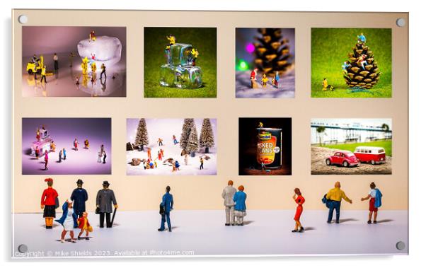 Petite Curators: A Miniature Masterpiece Acrylic by Mike Shields