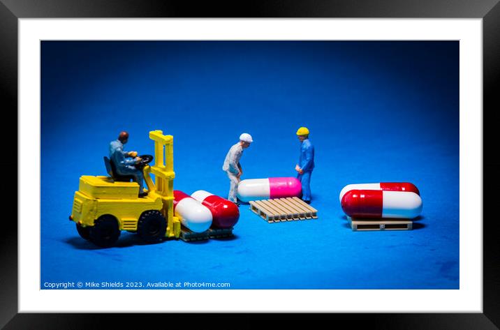 Medicinal Microcosm: Miniature Labour Framed Mounted Print by Mike Shields