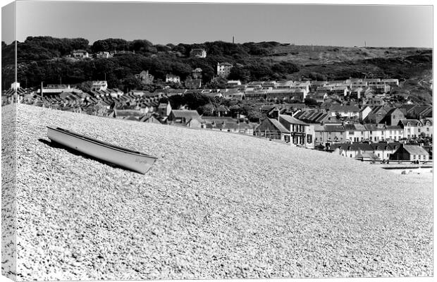 Enigmatic Chesil Beach Panorama Canvas Print by Carnegie 42