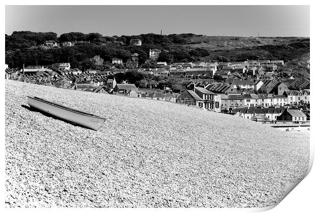 Enigmatic Chesil Beach Panorama Print by Carnegie 42