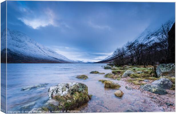 Loch Etive Canvas Print by Angie Morton