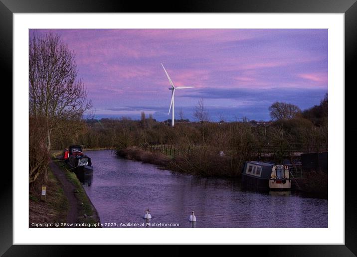 Erewash Purple Glow. Framed Mounted Print by 28sw photography