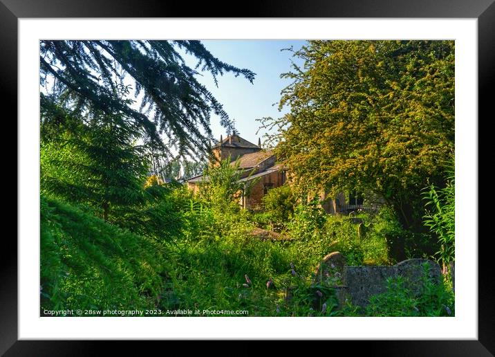 St Michaels, Halam and the Frame. Framed Mounted Print by 28sw photography