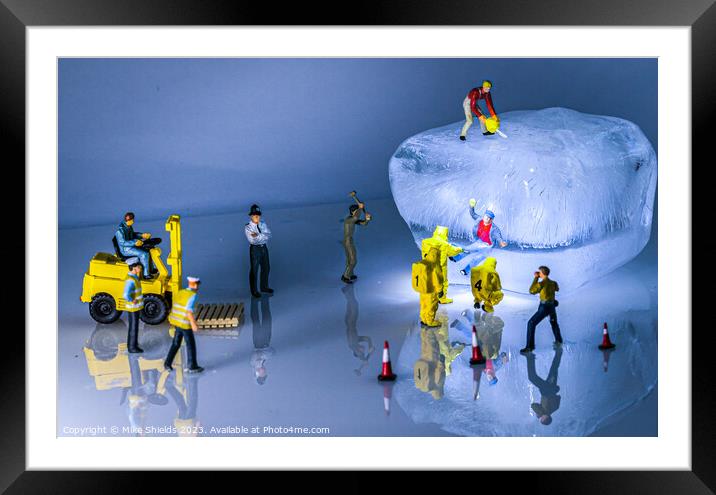 Sub-Zero Rescue: Miniature Heroes Framed Mounted Print by Mike Shields